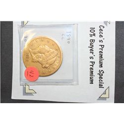 1890-CC Liberty $20 Gold Coin  **CeCe's Premium Special 10% Buyer's Premium-This Lot Only!**