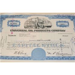 Universal Oil Products Co. Stock Certificate dated 1968