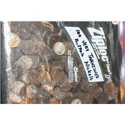 Buffalo Nickel, various dates & very tarnished, lot of 100