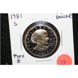 1981-S Susan B. Anthony $1, Type I