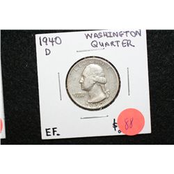 1940-D Washington Quarter, EF