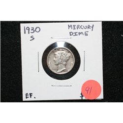 1930-S Mercury Dime, EF