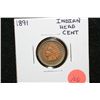 Image 1 : 1891 Indian Head Penny