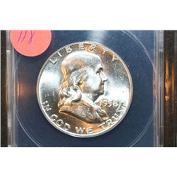 1958 Ben Franklin Half Dollar, ANACS Graded MS64