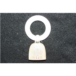 1958 Sterling Silver Teething Ring w/birthdate of 3-25-58 Inscribed