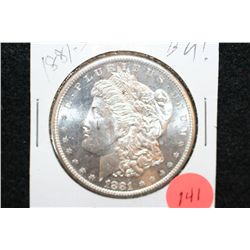 1881-S Silver Morgan $1, BU