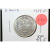Image 1 : 1939F German 2 Reichsmark Foreign Coin, Flying Eagle W/Swatstika