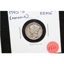 1945-S Mercury Dime (Micro S)