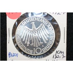 1972F German 10 Deutsche Mark Foreign Coin, Proof