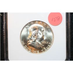 1963-D Ben Franklin Half Dollar, NGC Graded MS65
