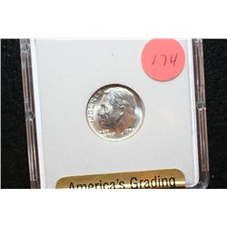 1958-D Roosevelt Dime, SGS Graded MS70