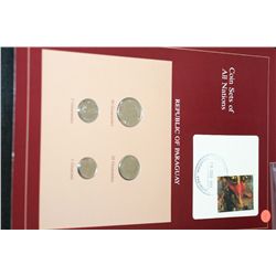 Republic of Paraguay; Coin Set of All Nations W/Stamp dated 1988