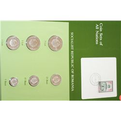 Socialist Republic of Romania; Coin Sets of All Nations W/Stamp dated 1982