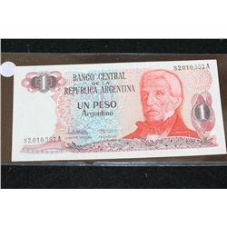 Argentina Un Peso Foreign Bank Note