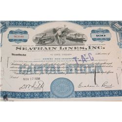 Seatrain Lines Inc. Stock Certificate dated 1954