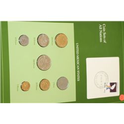 United Mexican States; Coin Sets of All Nations W/Stamp dated 1985