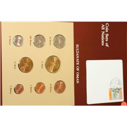Sultanate of Oman; Coin Sets of All Nations W/Stamp dated 1985
