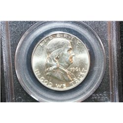 1961-D Ben Franklin Half Dollar, PCGS Graded MS64