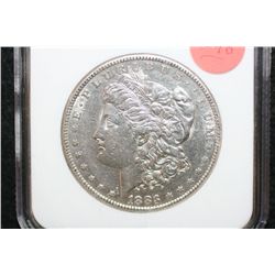 1883-S Silver Morgan $1, NGC Graded AU50