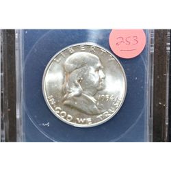 1954-S Ben Franklin Half Dollar, ANACS Graded MS64