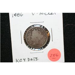 1886 V-Nickel, Key Date