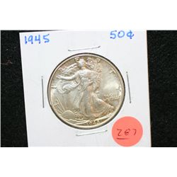 1945 Walking Liberty Half Dollar