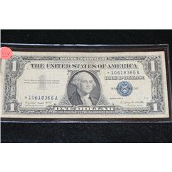 1957-A US Silver Certificate $1, Blue Seal, # *10618366A (Star Note)