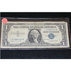 1957-A US Silver Certificate $1, Blue Seal, # *21996044A (Star Note)