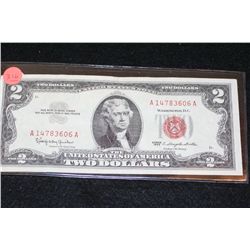 1963 United States Note $2, Red Seal, #A14783606A