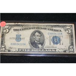 1934 US Silver Certificate $5, Blue Seal, #C30934110A