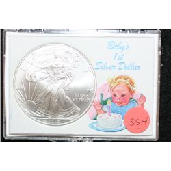 2010 Silver Eagle $1, "Baby's 1st Silver Dollar"