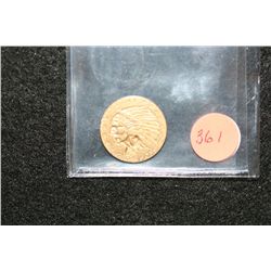 1908 Indian Chief $2 1/2 Gold Coin