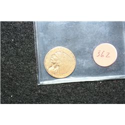 1910 Indian Chief $2 1/2 Gold Coin