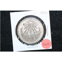 1932 Mexico Un Peso Foreign Coin