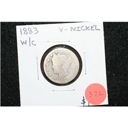 1883 V-Nickel, W/C