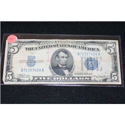 1934 US Silver Certificate $5, Blue Seal, #B71397459A