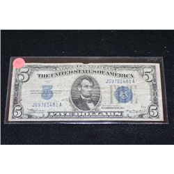 1934-A US Silver Certificate $5, Blue Seal, #J69761481A
