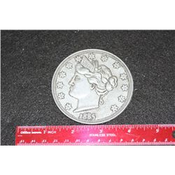 1885 Large V-Nickel Medallion