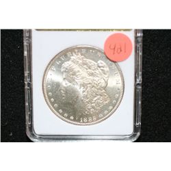 1885 Silver Morgan $1, MCPCG Graded MS63