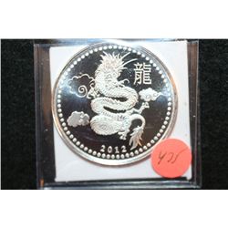2012 Year of the Dragon Foreign Coin, .999 Fine 1 Oz.
