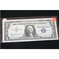1957-B US Silver Certificate $1, Blue Seal, #W50213794A