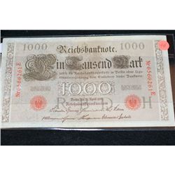1910 German 1000 Linfausend Mark Foreign Bank Note