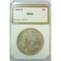 1896-O MORGAN DOLLAR PCI MS-60