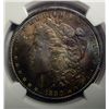 Image 2 : 1890 MORGAN DOLLAR NGC MS64 AMAZING, SPECTACULAR OBVERSE RAINBOW COLORS!