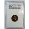 Image 1 : 1885 INDIAN ONE CENT ANACS PF 64 RB NICE
