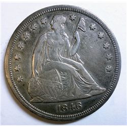 1846 SEATED LIBERTY DOLLAR XF