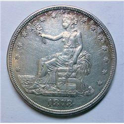 1878-S TRADE DOLLAR AU-BU