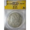 Image 1 : 1889-CC MORGAN DOLLAR KEY DATE ANACS VF-20 DAMAGED.