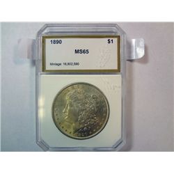 1890 MORGAN DOLLAR PCI MS-65