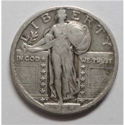 1924D Standing Liberty quarter  Fine